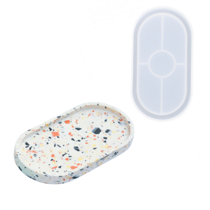 Jesmonite silikoonvorm aluse valamiseks, 9,4 × 17,8 cm